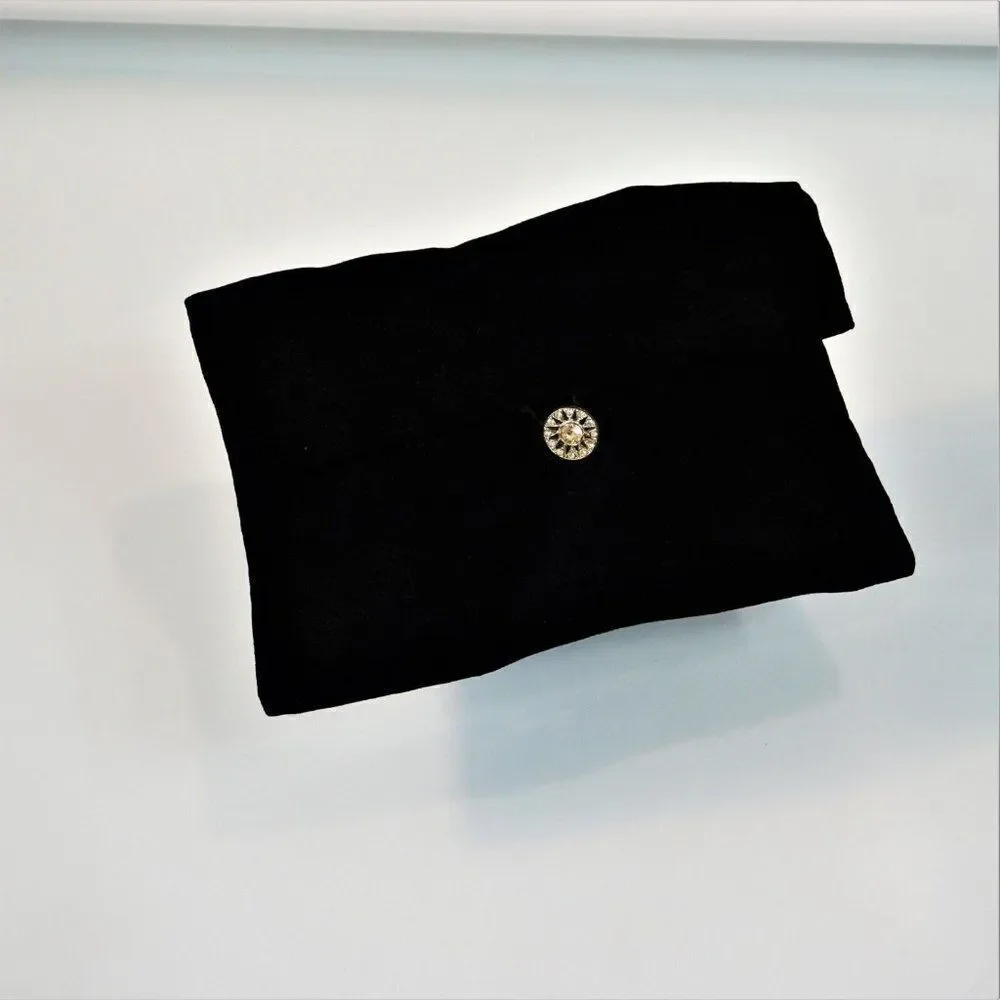 Vintage Black Velvet Jewelry Bag Specially Hand Made By Susan Storage Envelope